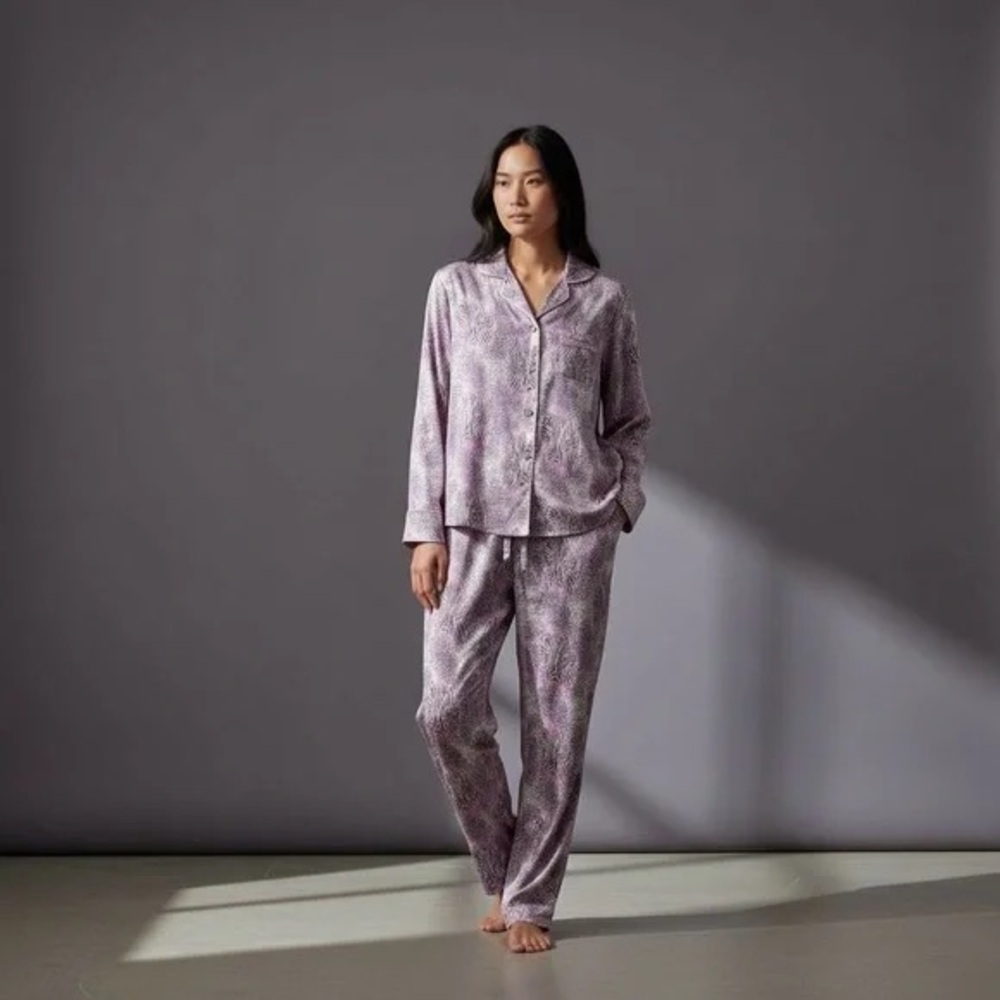 Skims Long Sleeve Button Up Sleep Set NWT - Picture 2 of 4